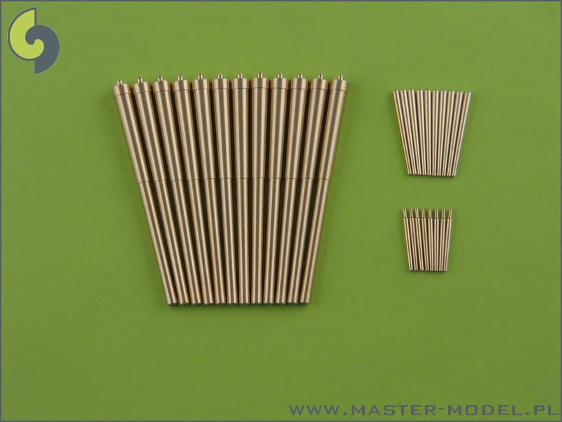 SM-350-049  металлические стволы  вооружение USS Arizona 14" 12шт., 5"/51 10шт., 5"/25 8шт. (1:350)