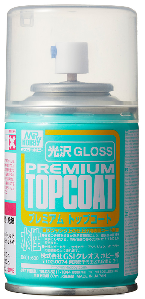B-601  краска художественная т.м.MR.HOBBY  MR.PREMIUM TOPCOAT GLOSS 88мл