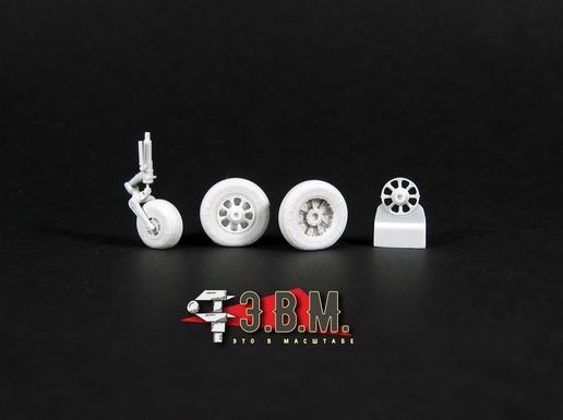 RS48010  дополнения из смолы  Колеса шасси М&Г-15  (1:48)