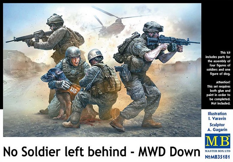 MB35181  фигуры  "Своих не бросают" Раненый пес  (1:35)