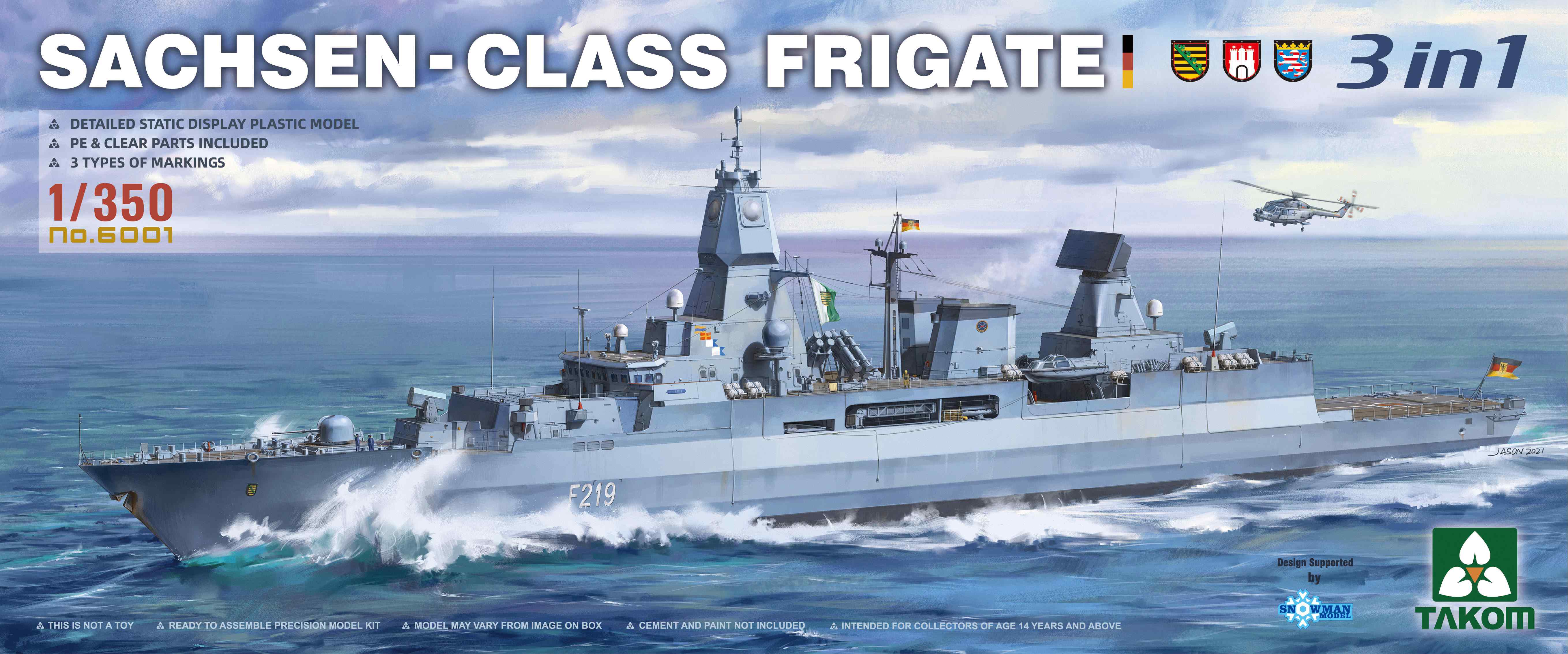 6001  флот  Sachsen-Class frigate  (1:350)