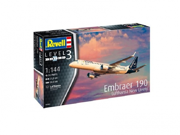 03883  авиация  Embraer 190 Lufthansa New Livery  (1:144)