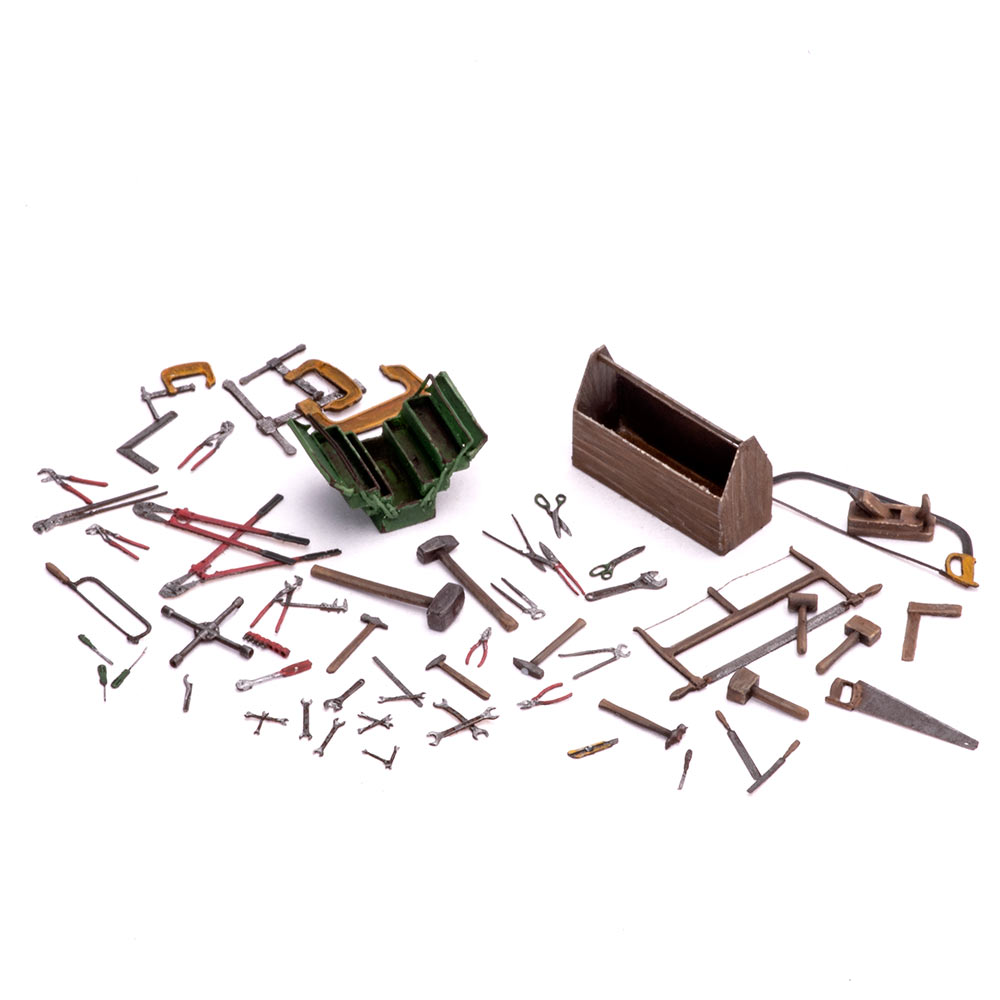 S-254  фототравление  Слесарные и столярные инструменты, размер S  (1:48)