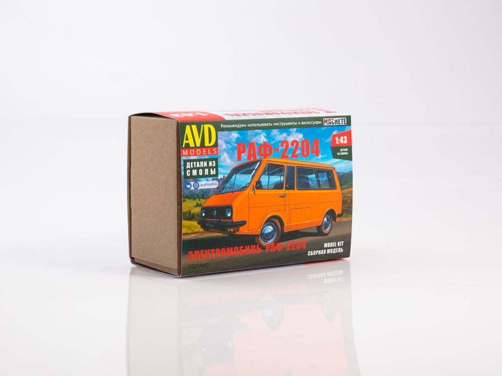 1527AVD  автомобили и мотоциклы  Электромобиль РАФ-2204  (1:43)