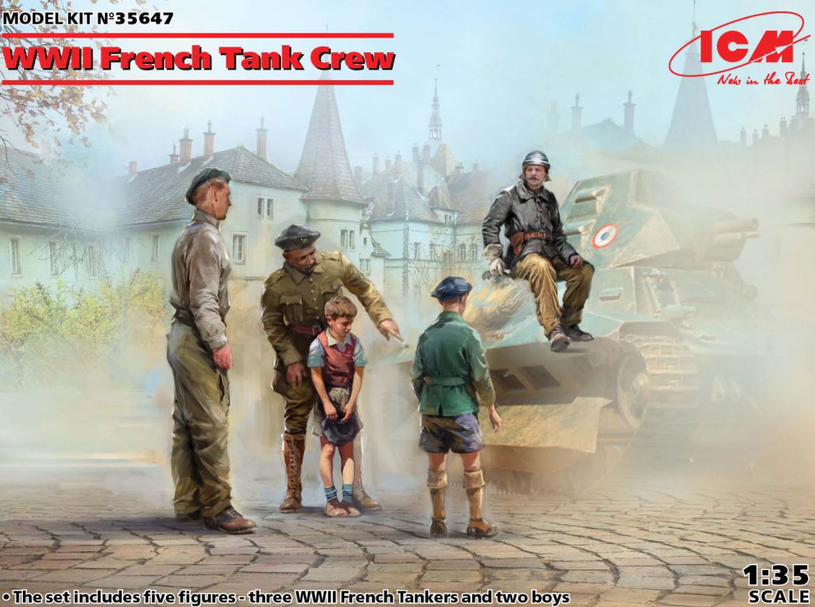 35647  фигуры  WWII French Tank Crew  (1:35)