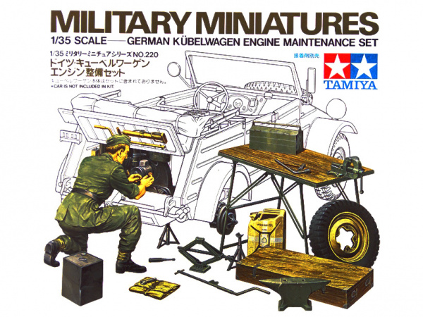 35220  фигуры  Немецкий ремонтник, ремонтирующий двигатель Kubelwagen (1:35)