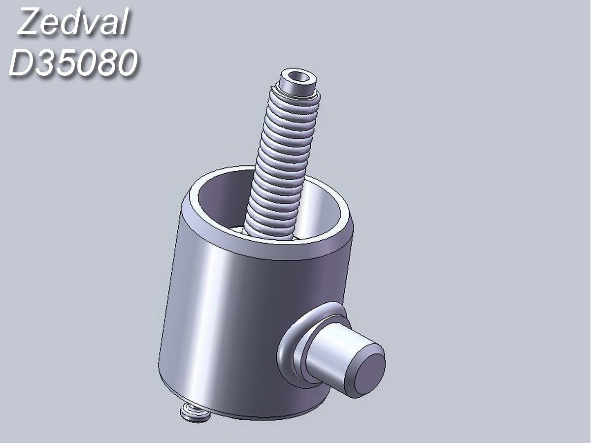 D35080  дополнения из смолы  Антенный ввод  9-Р с бронировкой (для Tанк-34, СУ-100)  (1:35)