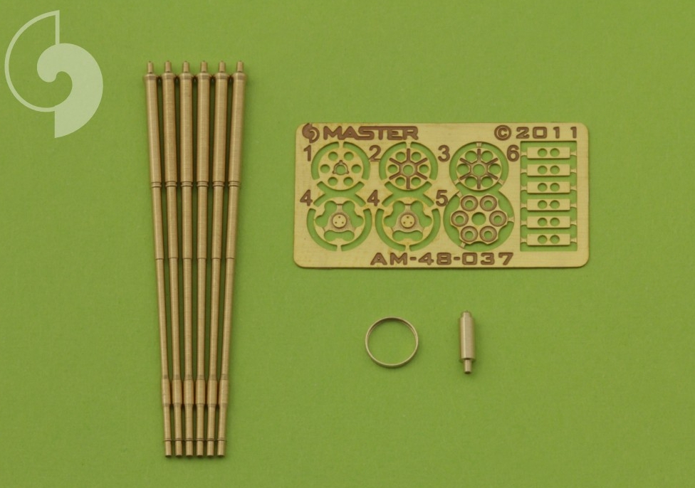 AM-48-037  металлические стволы  Стволы к ротативной пушке M61 A1 Vulcan  (1:48)