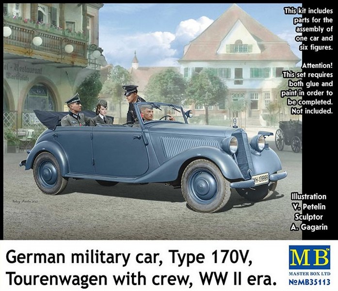 MB35113  техника и вооружение  Немецкий военный Type 170V с экипажем  (1:35)