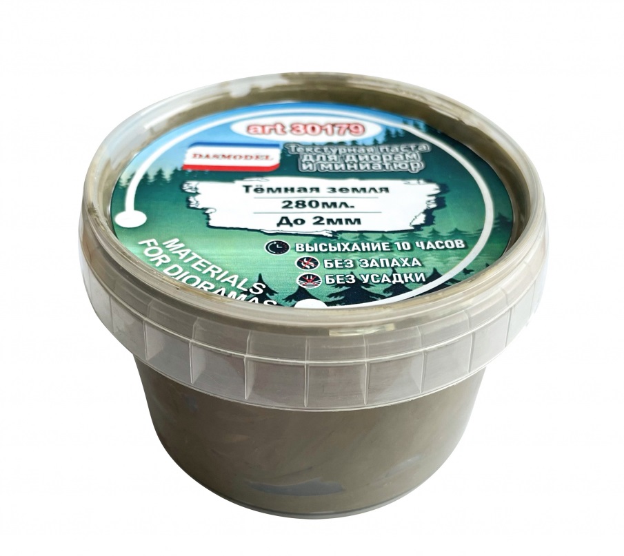 30179  материалы для диорам  Текстурная паста, тёмная земля / 280ml / до 2мм