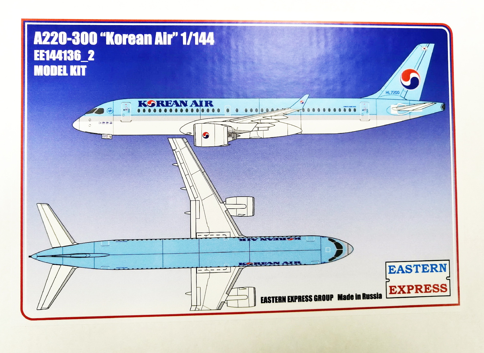 144136_2  авиация  A220-300 Korean Air (Limited Edition)  (1:144)