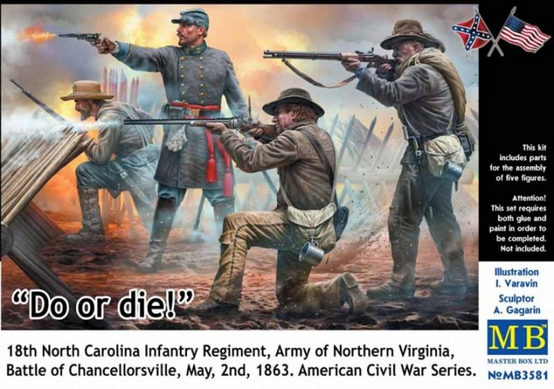 MB3581  фигуры  Do or die! 18th North Carolina Infantry Regiment, Army of Northern Virginia  (1:35)