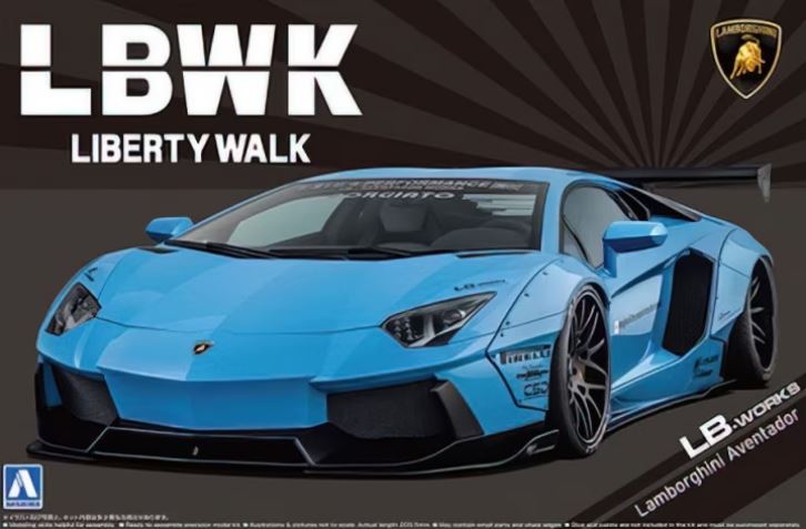 05989  автомобили и мотоциклы  Liberty Walk No.17 LB Works Lamborghini Aventador Ver.1  (1:24)