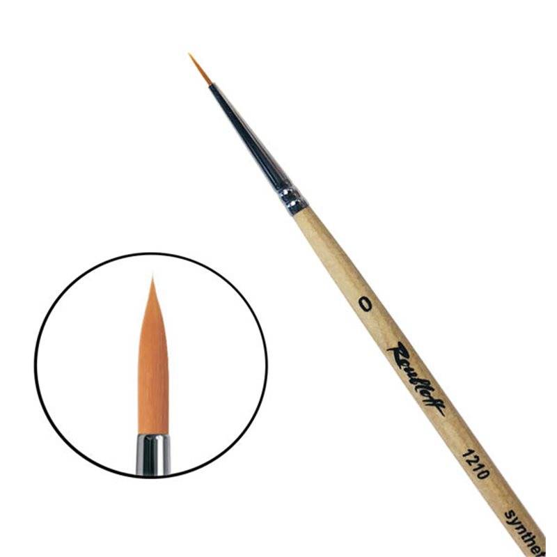 1210-0 / ЖС1-00,80Б  кисти  Кисть Roubloff серии 1210 №0 рыжая мягкая синтетика круглая