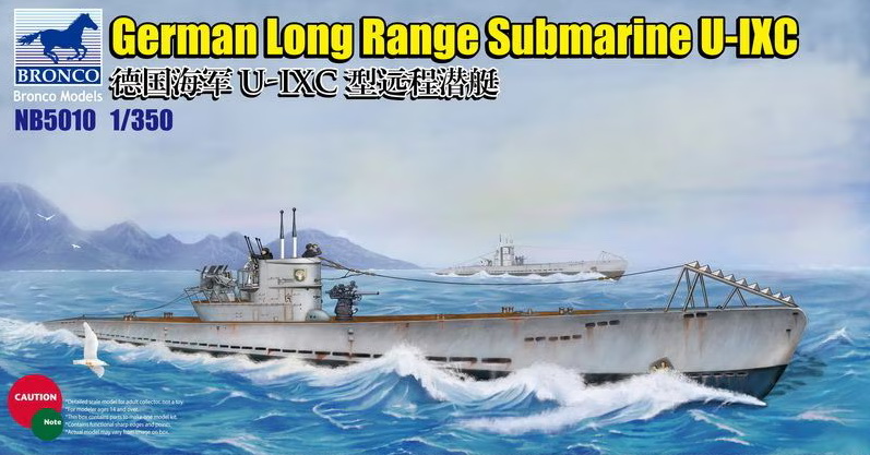 NB5010  флот  German Long Range Submarine Type U-IXC (1:350)
