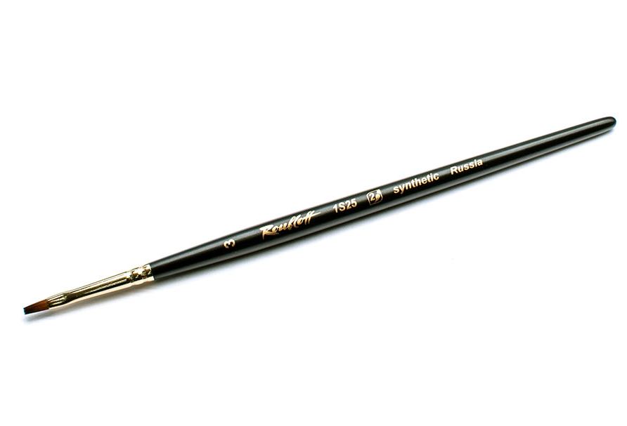 1S25-3 / ЖS2-03,05Ж  кисти  Кисть Roubloff серии 1S25 №3 синтетика имитация колонка плоская
