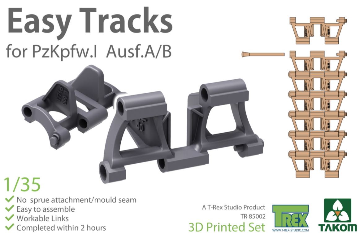 TR85002  траки наборные  PzKpfw I TRACKS Late Type  (1:35)