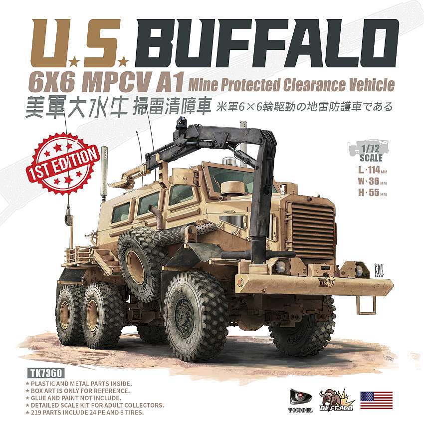 TK7360  техника и вооружение  U.S. Buffalo A1 6x6 MPCV + bonus  (1:72)