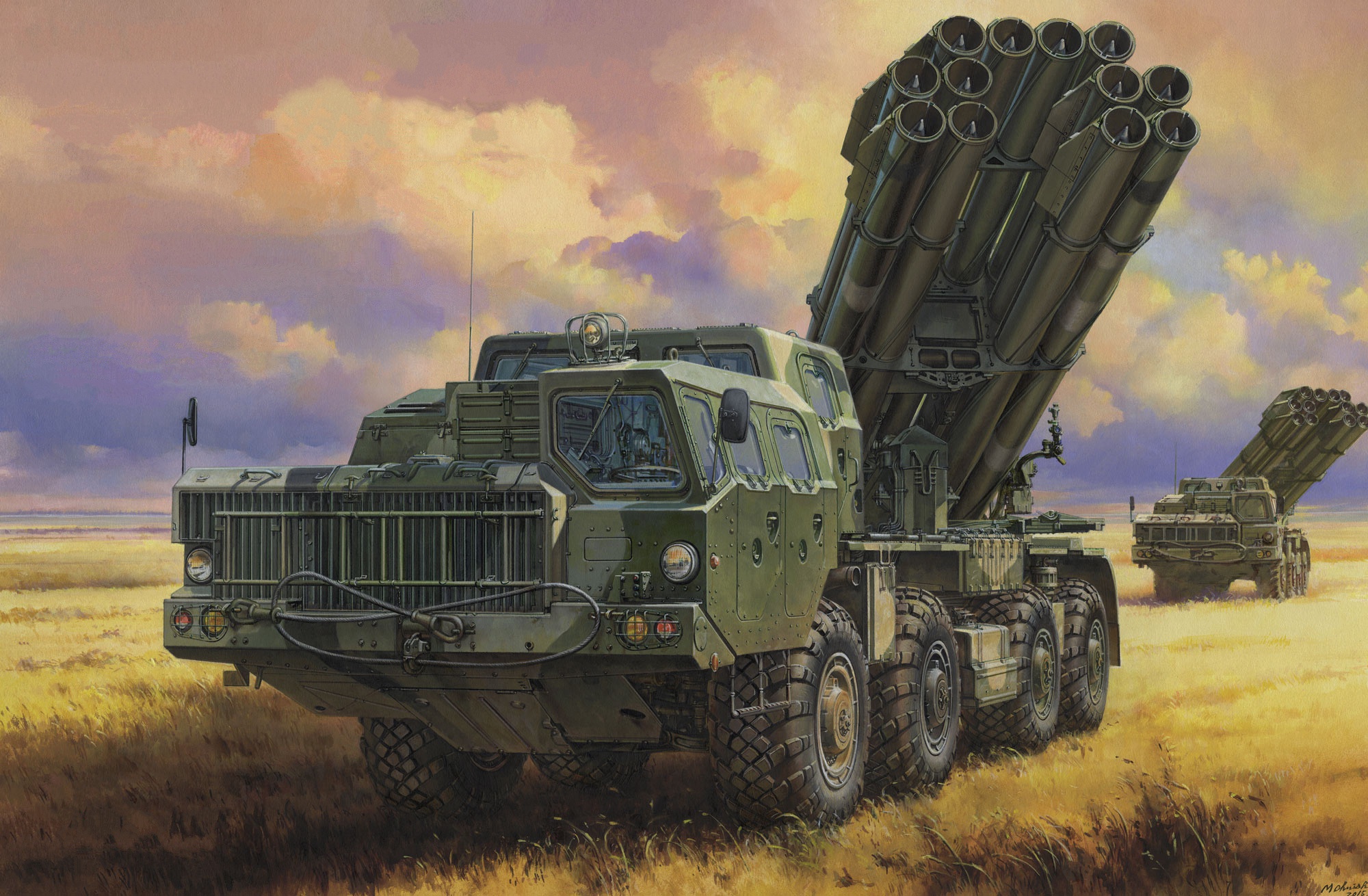 SS-009  техника и вооружение  9A52-2 Smerch Russian Long-Range Rocket Launcher  (1:35)