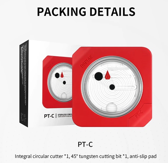 PT-C  ручной инструмент  Циркуль-резак Stepless Circular Cutter