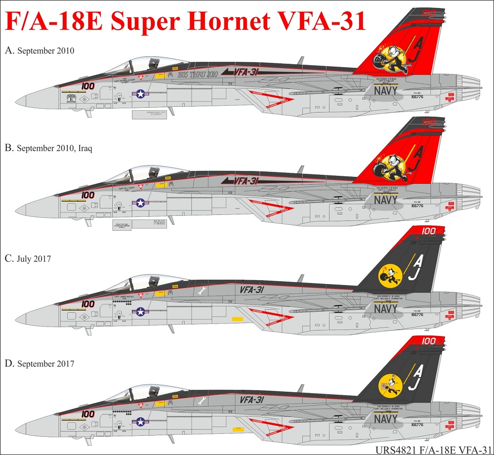 URS4821L  декали  F/A-18E Super Hornet VFA-31  (1:48)