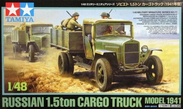 32577  техника и вооружение  Russian 1.5Ton Cargo Truck - Model 1941  (1:48)
