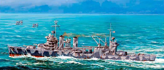 05745  флот  USS Tuscaloosa CA-37  (1:700)