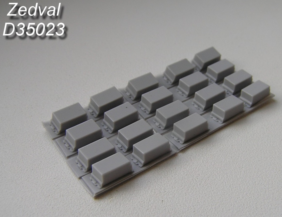 D35023  дополнения из смолы  Контейнеры ДЗ «Контакт-3» тип «С» (50 шт.)  (1:35)