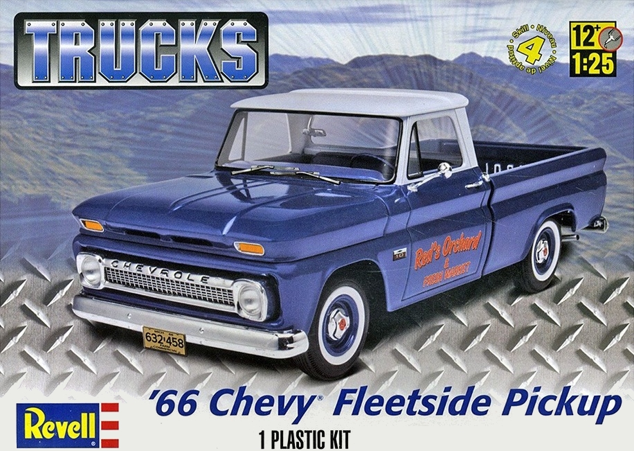 17225  автомобили и мотоциклы  Пикап '66 Chevy Fleetside  (1:25)
