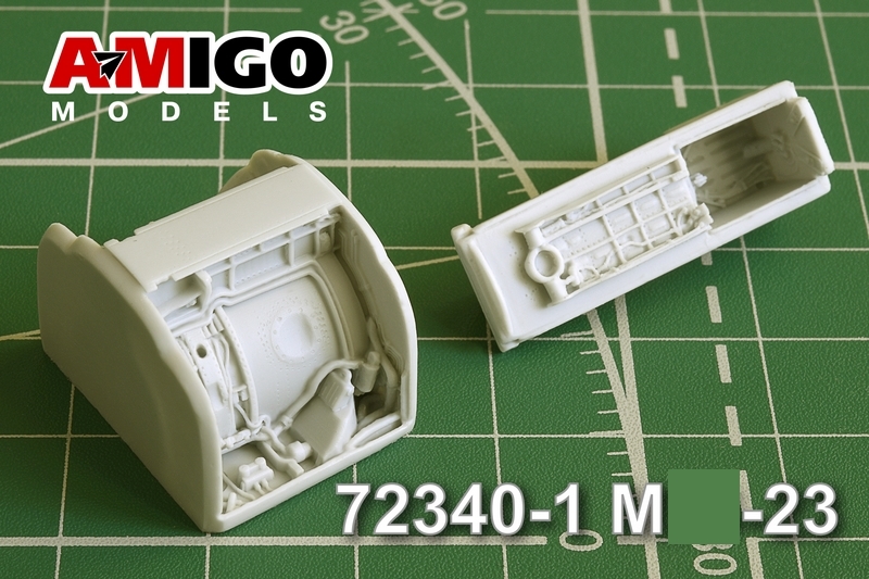 AMG 72340-1  дополнения из смолы  Ниши шасси М&Г-23 (R.V.aircraft)  (1:72)