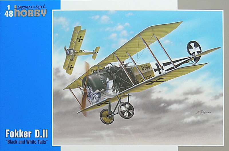 SH48038  авиация  Fokker D.II "Black & White Tail"  (1:48)