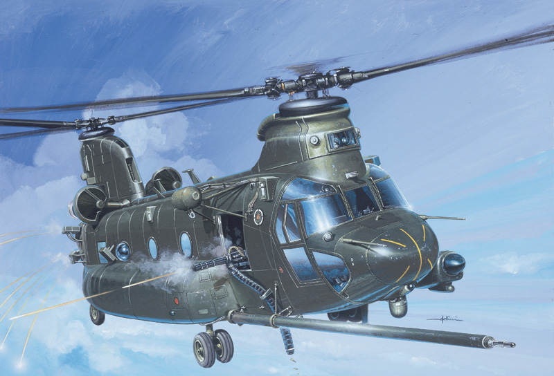 1218  авиация  MH-47E SOA CHINOOK (1:72)