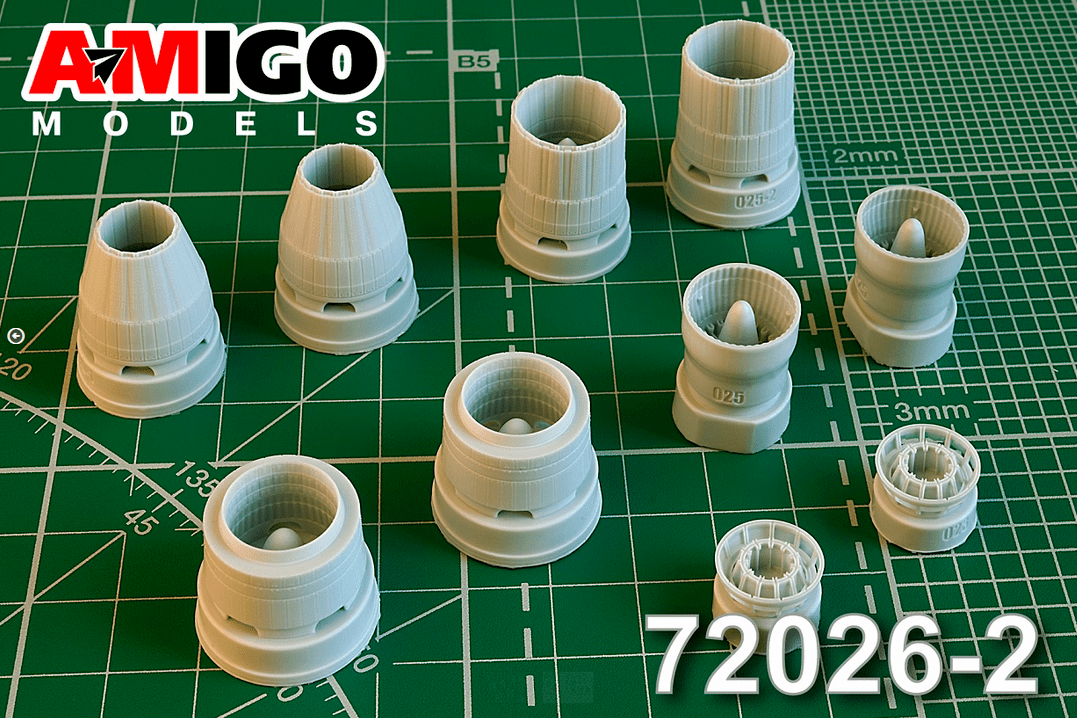 AMG 72026-2  дополнения из смолы  С-57 Реактивные сопла двигателя Ал-41Ф1С  (1:72)
