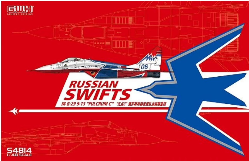 S4814  авиация  Russian Swifts M&G-29 9-13 Fulcrum-C limited edition  (1:48)