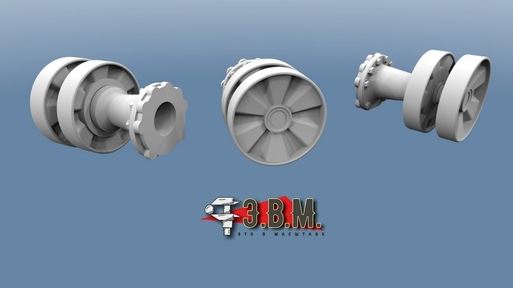 RS35015  дополнения из смолы  Поддерживающие катки Т-10  (1:35)