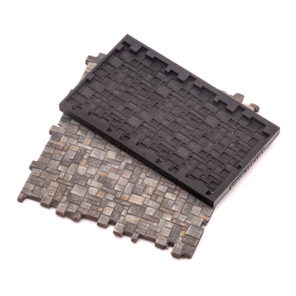 T-130  материалы для диорам  Молд Брусчатка плитка, размер M  (1:35)