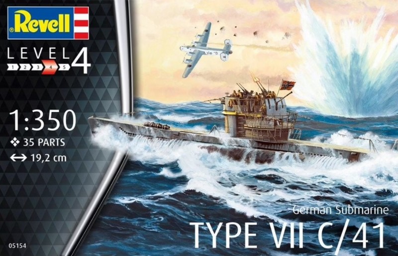 05154  флот  Подлодка тип VII C/41  (1:350)