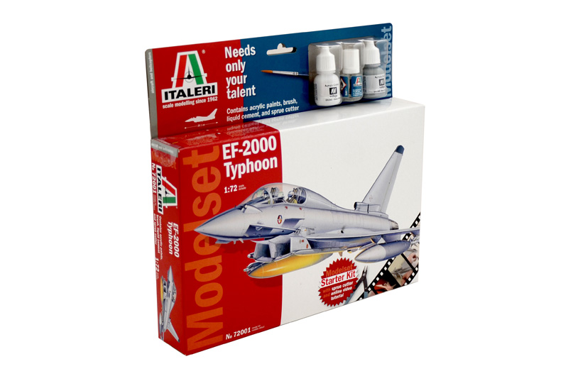 72001  авиация  EF-2000 TYPHOON-MODEL SET-STARTER KIT  (1:72)