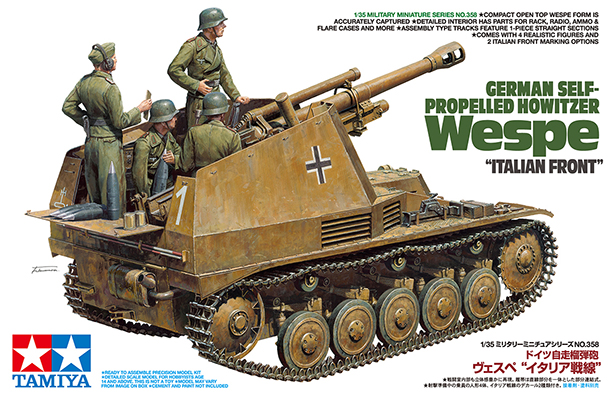 35358  техника и вооружение  САУ  German Self-Propelled Howitzer Wespe Italian Front  (1:35)