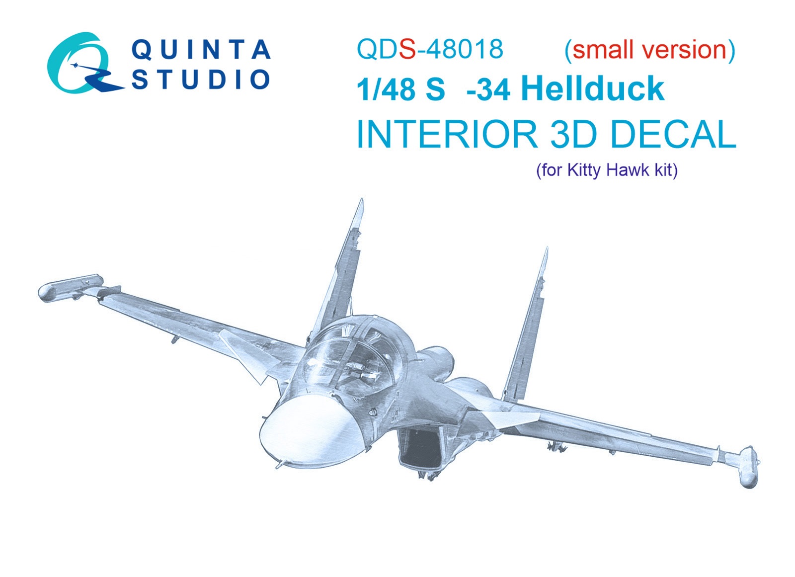 QDS-48018  декали  3D Декаль интерьера С-34 (KittyHawk) (Малая версия)  (1:48)