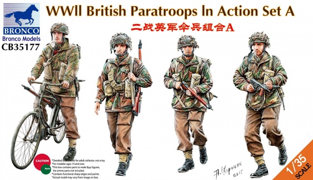 CB35177  фигуры  WWII British Paratroops in Action Set A  (1:35)