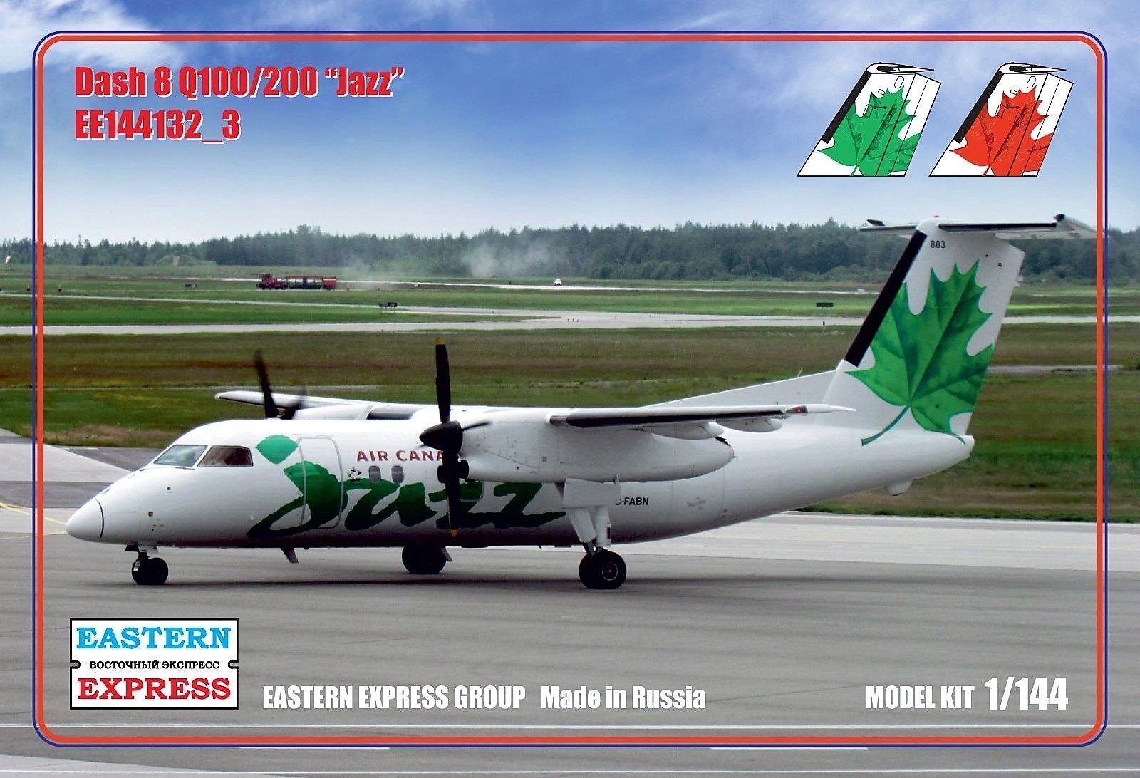 144132-3  авиация  Dash 8 Q100/200 Jazz (1:144)