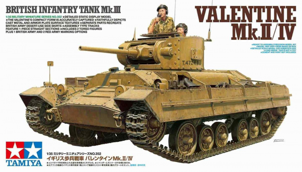 35352  техника и вооружение  Infantry Tank Mk. III Valentine Mk. II/ IV  (1:35)