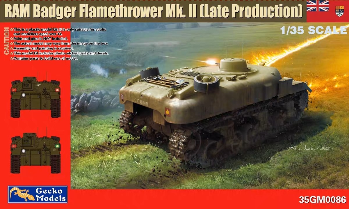 35GM0086  техника и вооружение  Canadian Badger Flamethrower Ram Mk. II (Late Production)  (1:35)
