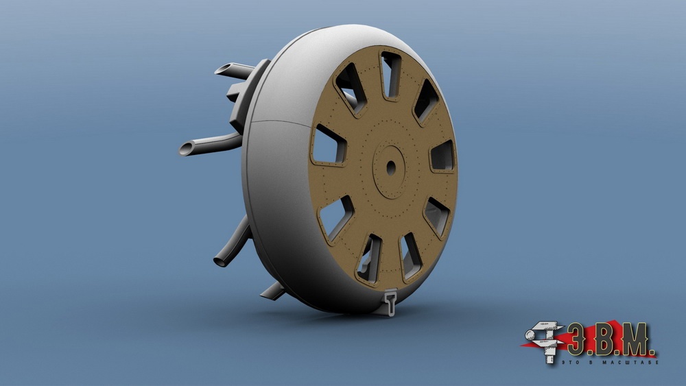 RS48090  дополнения из смолы  И-16 тип-5 облицовка капота поздняя и выхлопные патрубки  (1:48)