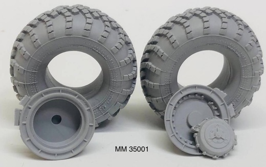 MM35001  дополнения из смолы  Колёса ВИ-203 для M@З-543. Ранняя ступица. 8 шт.  (1:35)