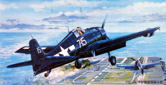 02259  авиация  F6F-5N Hellcat Night Fighter  (1:32)