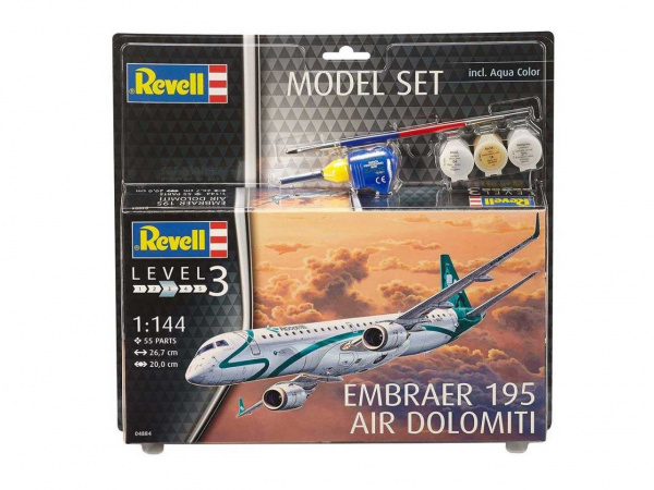 64884  авиация  Embraer 195 AIR DOLOMITI MODEL SET  (1:144)