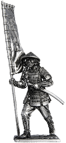 227 M  миниатюра  Асигару-знаменосец, конец 16 начало 17 вв.