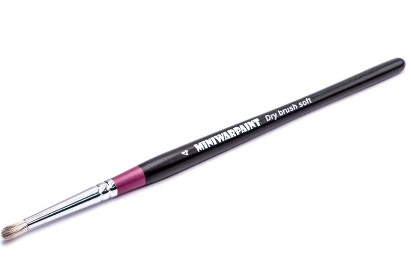 T-040  кисти  Кисть MiniWarPaint серии Drybrush soft №4